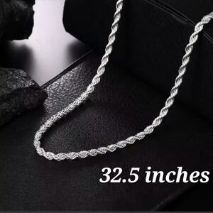 Stainless Steel Rope Chain Necklace NEW